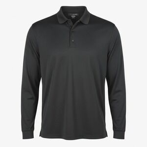 Greg Norman Play Dry Long Sleeve Golf Polo Shirt Men's XXL Black Performance